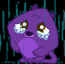 Ugly Cry Bibipet Purple Cat