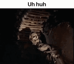 Uh Huh Hooded Skeleton GIF