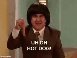 Uh Oh Hot Dog GIF