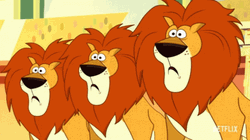 Uh What Johnny Test Lions GIF