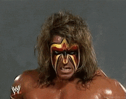 Ultimate Warrior Iconic Face GIF