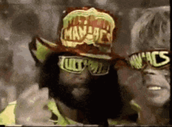 Ultimate Warrior With Macho Man GIF