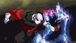 Ultra Instinct Goku And Jiren Attacks Exchange GIF