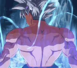 Ultra Instinct Goku Back Powerful Pose GIF
