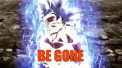 Ultra Instinct Goku Be Gone GIF