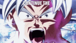 Ultra Instinct Goku Continue Word For Word GIF