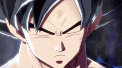 Ultra Instinct Goku Piercing Eyes GIF