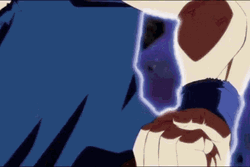 Ultra Instinct Goku Powerful Punch Against Jiren GIF