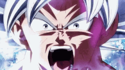 Ultra Instinct Goku Screaming GIF