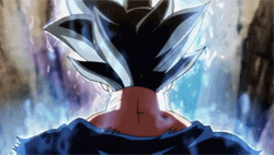 Ultra Instinct Goku Turning Around GIF
