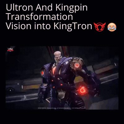 Ultron And Kingpin Transforming Vision Into King Tron GIF