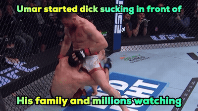 Umar Sucking Dick In Front Of Family During Boxing Match GIF