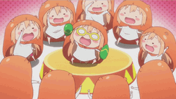 Umaru Clones Dancing Anime Opening GIF