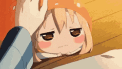 Umaru Happy Getting Head Pat GIF