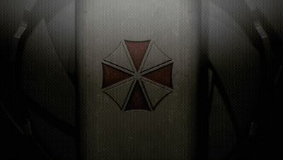 Umbrella Corporation Logo On Black GIF