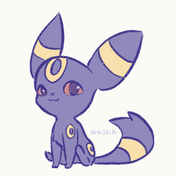 Umbreon Cute Purple Pokemon Wink GIF