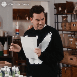 Unacceptable Dan Levy Schitts Creek GIF