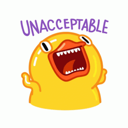 Unacceptable Frantic Duck Cartoon GIF
