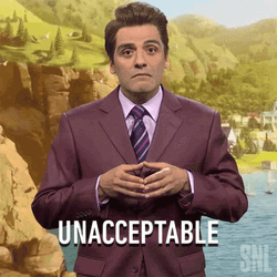 Unacceptable Oscar Isaac SNL GIF