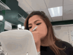 Unbothered Alexa Ilacad Doing Make Up GIF