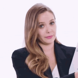 Unbothered Elizabeth Olsen Looks GIF