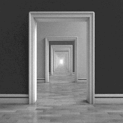 Unbounded Door Loop Optical Illusion GIF