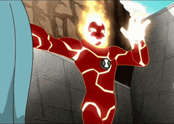 Uncle Ben 10 Heatblast GIF