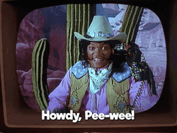 Uncle Howdy Paul Reubens Waving GIF