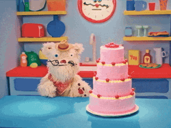 Uncle Howdy Puppet Have Cake GIF