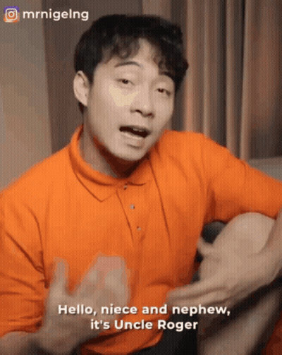 Uncle Roger Says Hello Niece And Nephew GIF