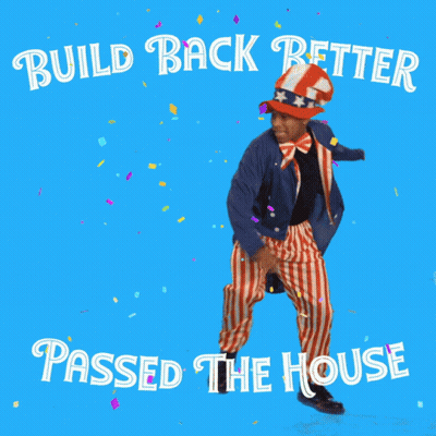 Uncle Sam Dancing Build Back Better Passed The House GIF