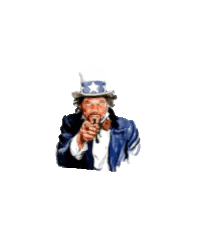 Uncle Sam Pointing And Resisting Sticker