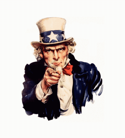 Uncle Sam Pointing At Viewer Synchronizza GIF