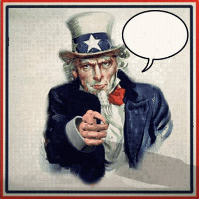 Uncle Sam Pointing Speech Bubble GIF