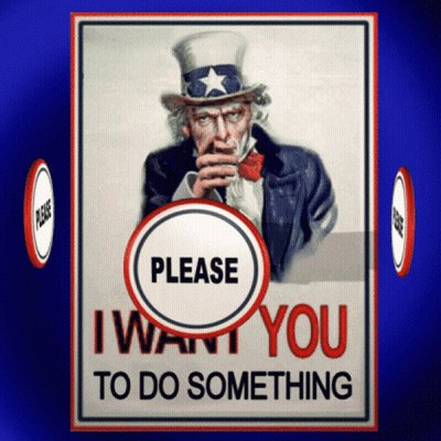 Uncle Sam Poster Please Do Something GIF
