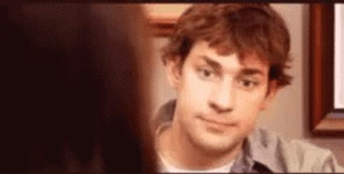 Uncomfortable And Awkward Face Of Jim Halpert GIF