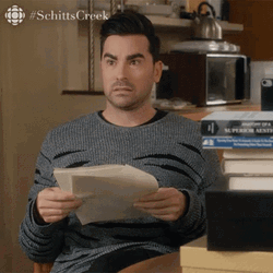 Uncomfortable Face Upon Reading Of David Rose GIF