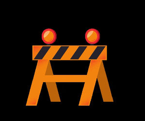 Under Construction Flashing Road Barrier GIF