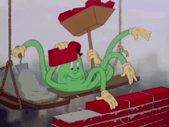 Under Construction Multi Tasking Octopus GIF