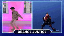 Undercover Vaughn Orange Justice BTS Fortnite Dance GIF