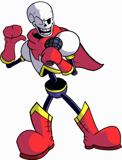 Undertale Papyrus Holding Microphone Red Boots GIF