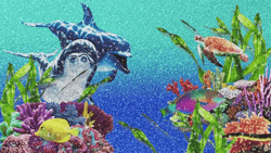 Underwater Glowing Creatures GIF