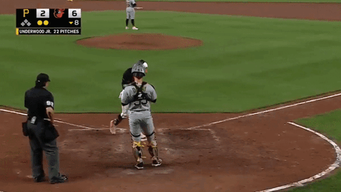 Underwood Jr 22 Pitches Is Displayed On The Scoreboard GIF