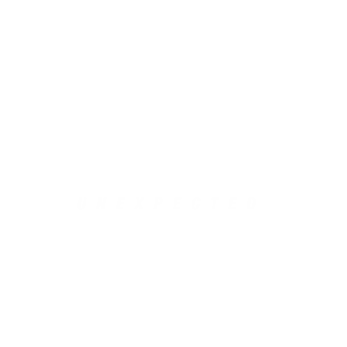 Unexpected Red Letters Sticker
