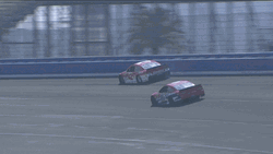 Unexpected Smoke On Nascar Crash GIF