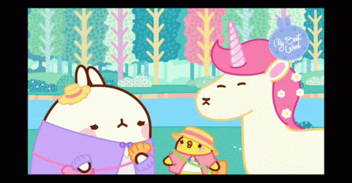Unicorn And Rabbit With My Best Week GIF