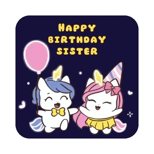 Unicorn Birthday Card Sticker