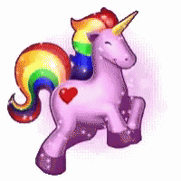 Unicorn Glittery Sparkle GIF