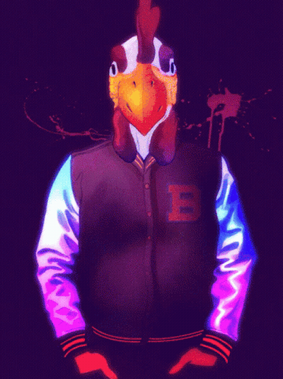 Unicorn Head Person Jacket Letter B GIF