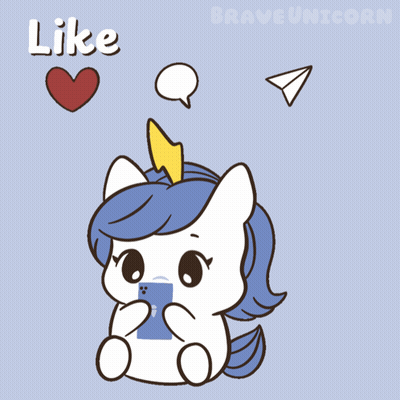 Unicorn Holding Cell Phone Saying Comment GIF